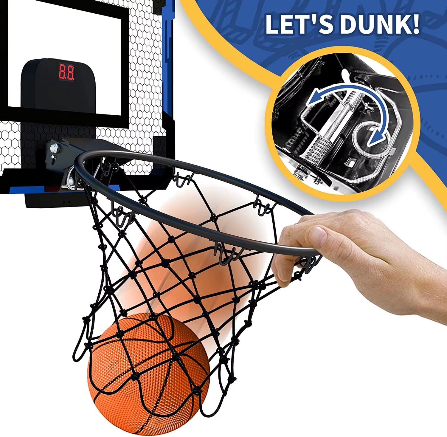 Wall-Mounted Mini Basketball Hoop Set for Indoor and Outdoor Training - Ideal for Kids