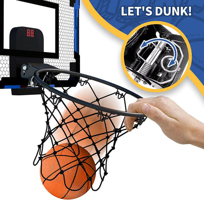 Wall-Mounted Mini Basketball Hoop Set for Indoor and Outdoor Training - Ideal for Kids