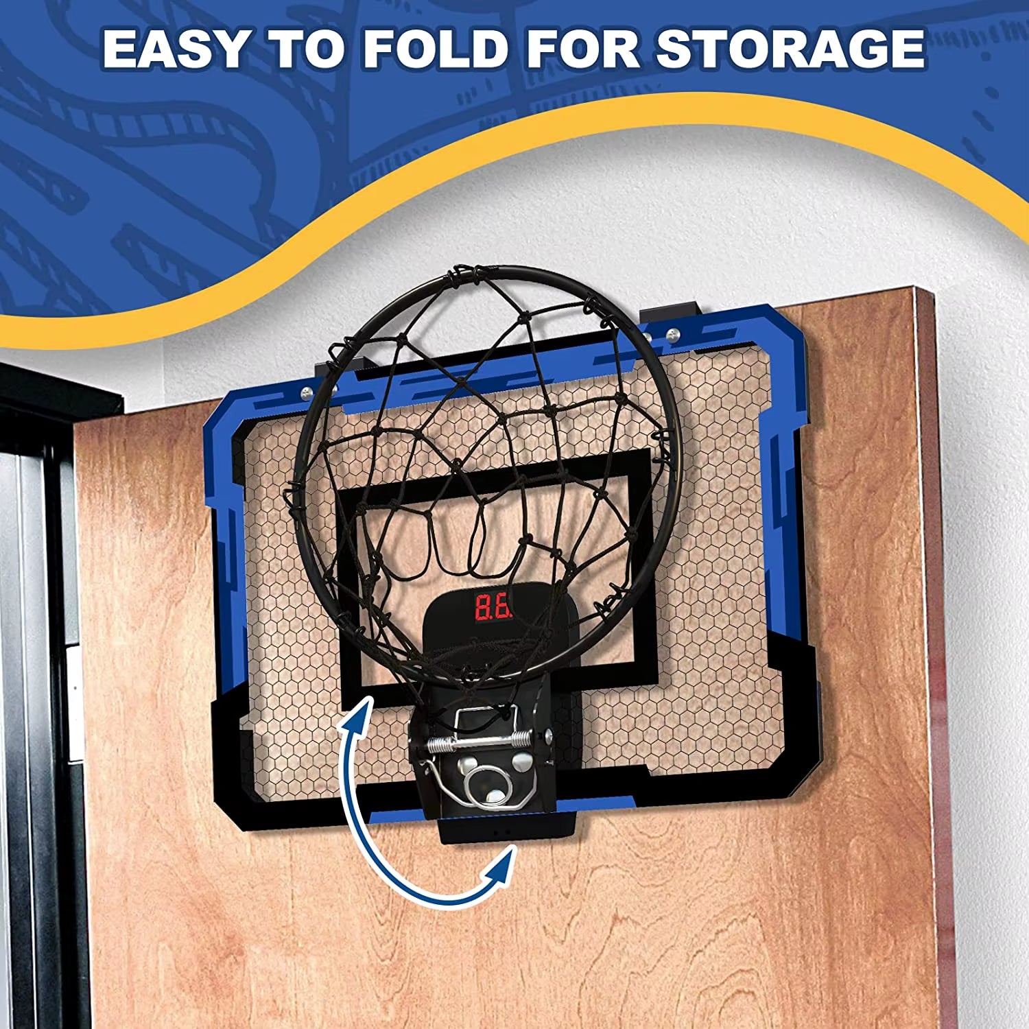 Wall-Mounted Mini Basketball Hoop Set for Indoor and Outdoor Training - Ideal for Kids