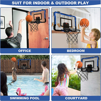Wall-Mounted Mini Basketball Hoop Set for Indoor and Outdoor Training - Ideal for Kids