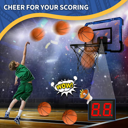 Wall-Mounted Mini Basketball Hoop Set for Indoor and Outdoor Training - Ideal for Kids