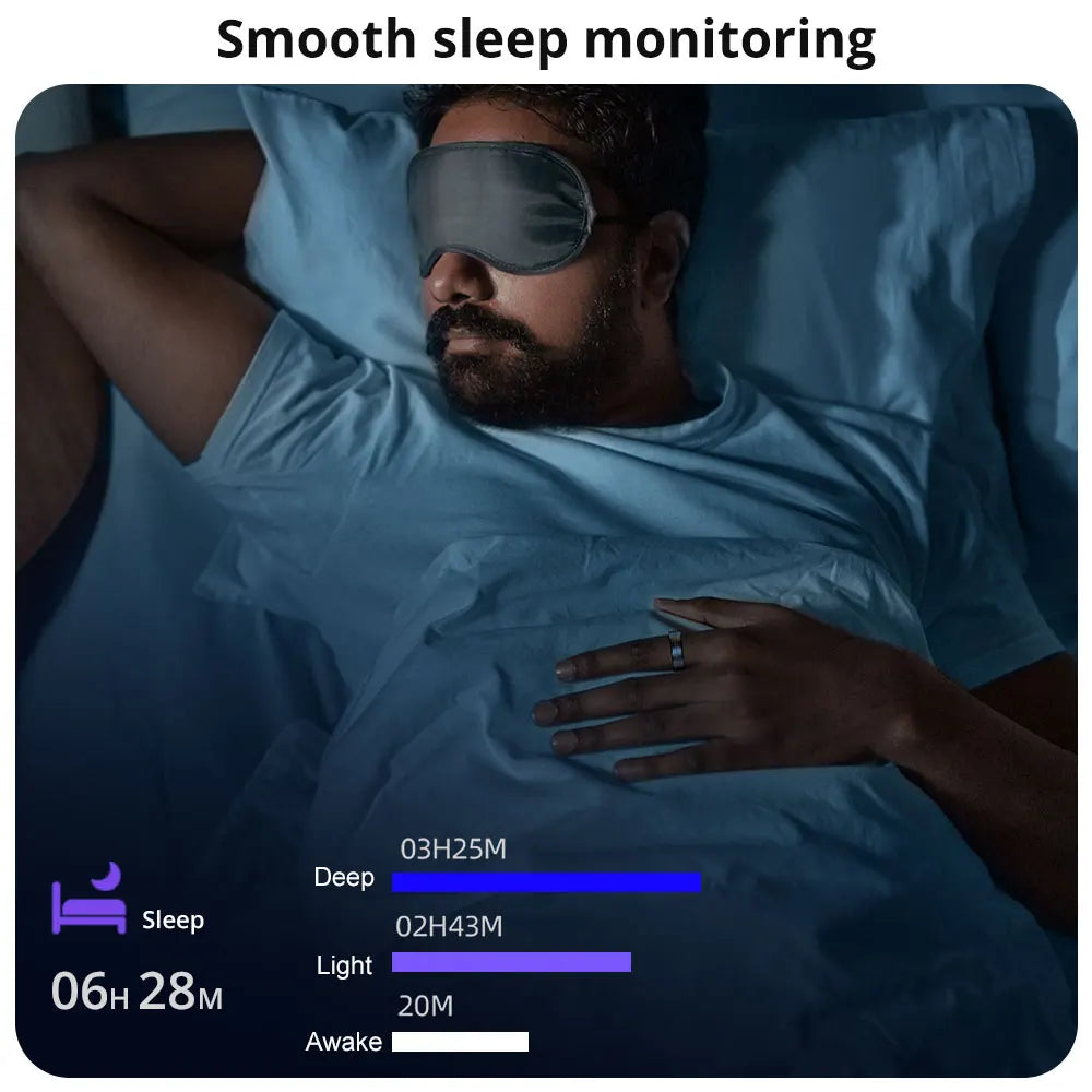 2024 R06 Smart Ring for Men and Women - Heart Rate and Blood Oxygen Monitor, IP68 & 5ATM Waterproof, Multi-Sport Functionality